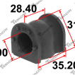 Bushing, Stabilizer, Rear